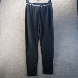 Nautica Athletic Leggings Womens Large Black Gym Yoga Pants